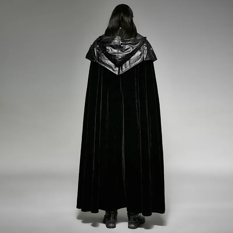 Men's Long Cloak Cape Coat Loose Hoodie Jackets PunK Trench Gothic Cosplay