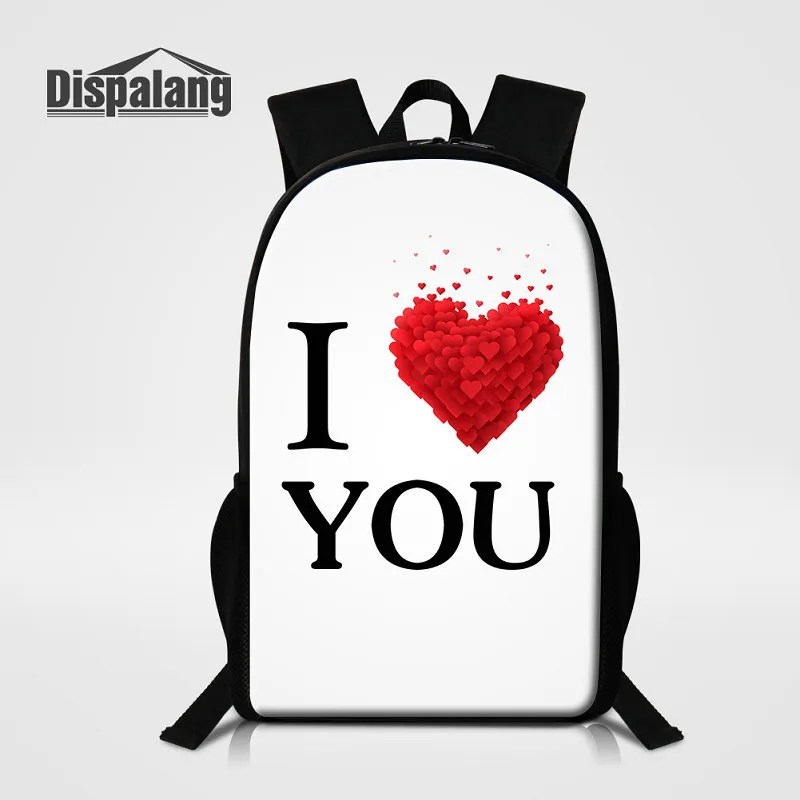Best Gift For Valentine's Day I Love You Printing School Backpack For Children Women Travel Shoulder Bags Bagpacks Ladies Casual Backpacking