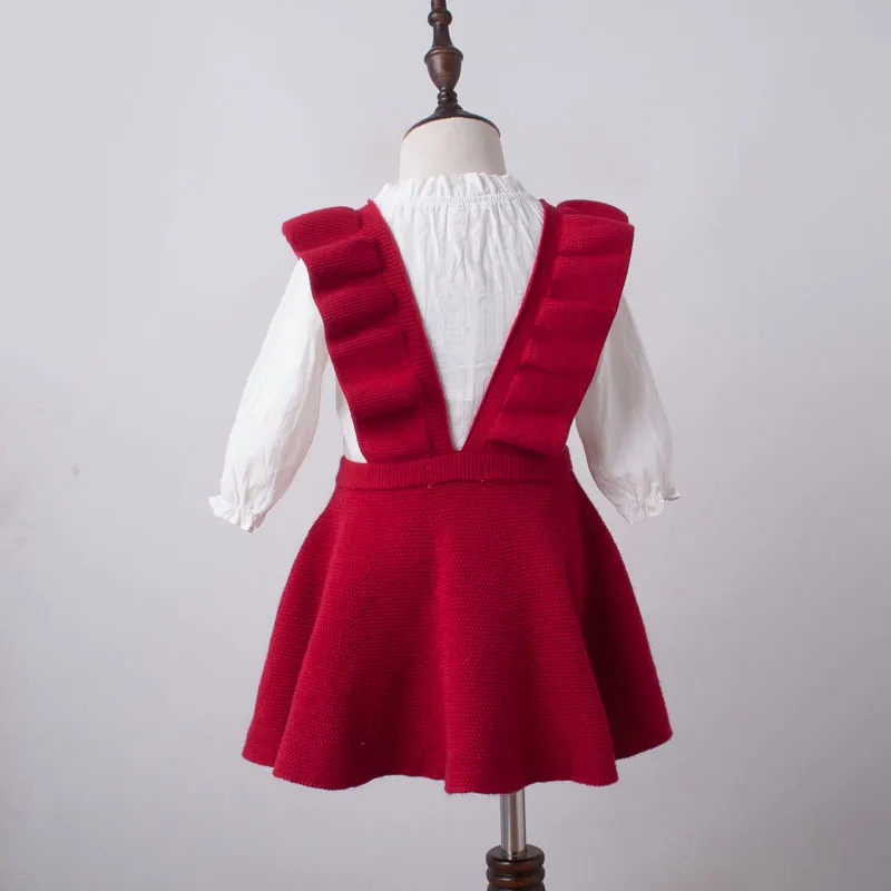 ファッションガールズ服秋の赤ちゃんの女の子のドレスニットセータードレス幼児の女の子編み姫のドレス子供ブティック服4色