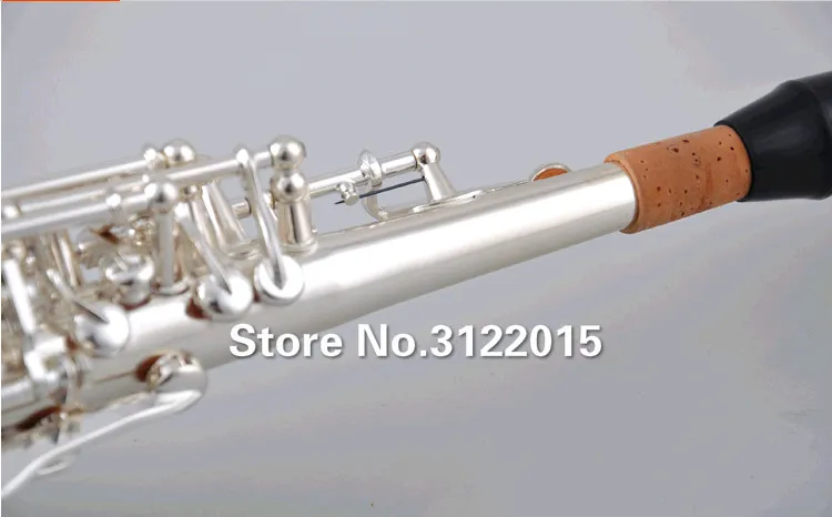 Yanagisawa S-WO2 S-902 sopran B B Rak Tube Saxofon Märke Kvalitet Mässing Silverpläterade instrument med munstycke