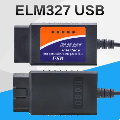 ELM327 USB 플라스틱 OBD II 스캐너 케이블 Wi -Fi Bluetooth Wi -Fi USB Mini 327 USB OBD2 진단 도구 197Q