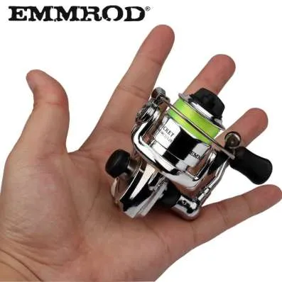 Emmrod Hot Mini100 Pocket Spinning Fiske Reel Alloy Fiske Tackle Liten Spinning Reel 4.3: 1 Metallhjul Pesca Liten Reel
