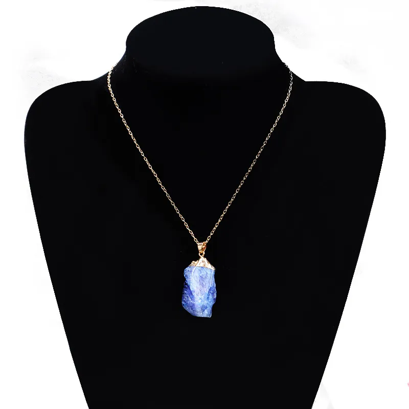 Point de guérison de quartz en cristal Chakra Perle Collier de pierres précieuses naturelles