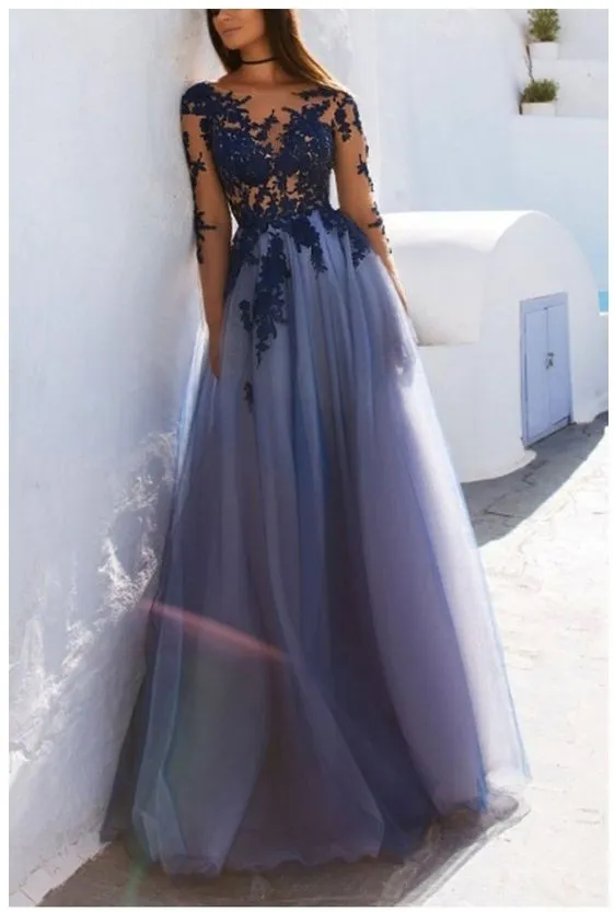 sachin and babi light blue dress Empire Waist Formal Gowns Blue A Line Prom Dress... From Lovemydress,  $85.76