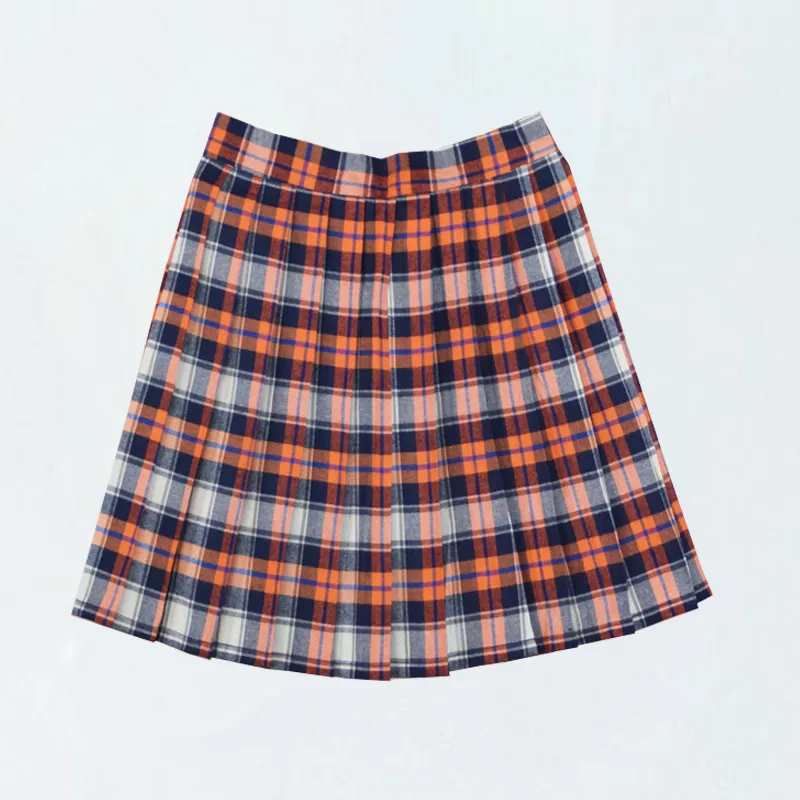 Uniforme nuevo de las mujeres de cintura alta faldas plisadas Clase Estudiante linda tela