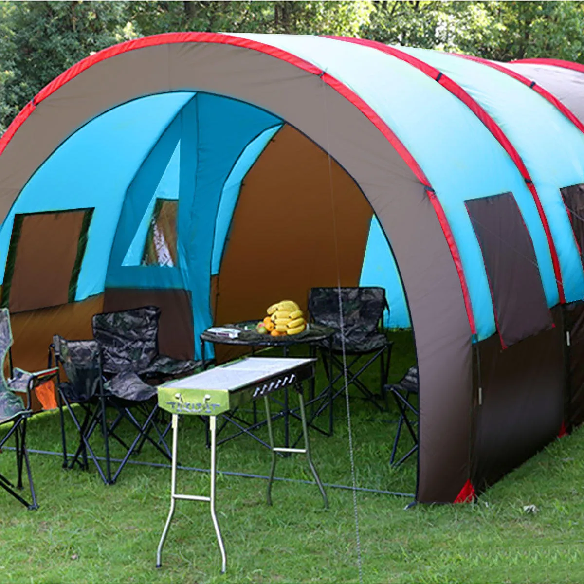 Waterproof Double Layer 4 Man Tunnel Tent For 8 10 People With Canopy Sunshade And Large Family Canopies In 2 Bedroom And 1 Living Room From Ym2023 116.76 DHgate.Com
