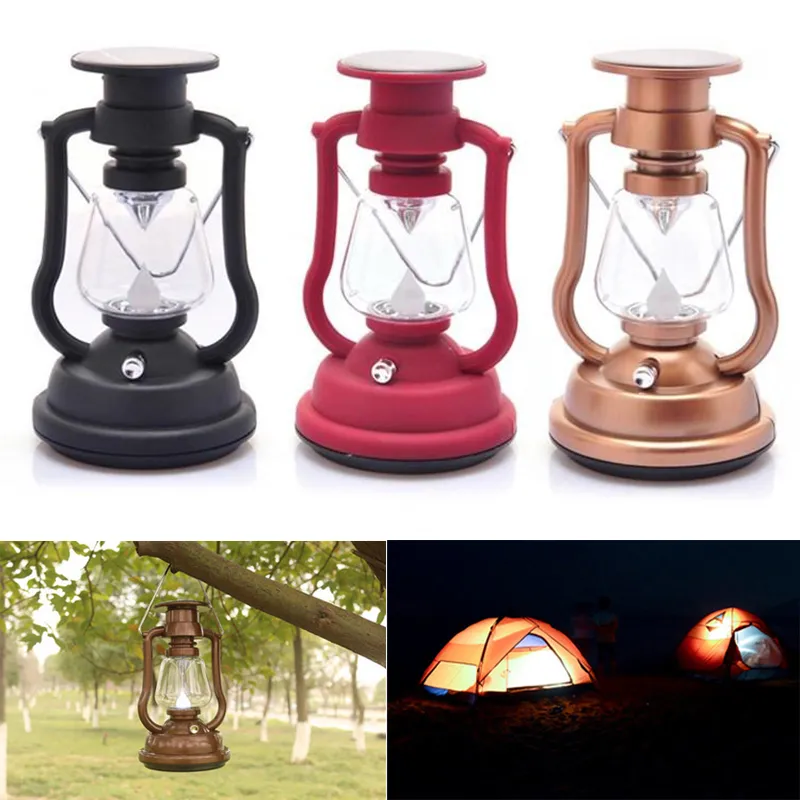 7 LED Solar Light Portable DC Solar Hand Crank Charge Camping Lights Outdoor waterproof Hiking Fishing Tents Lamp