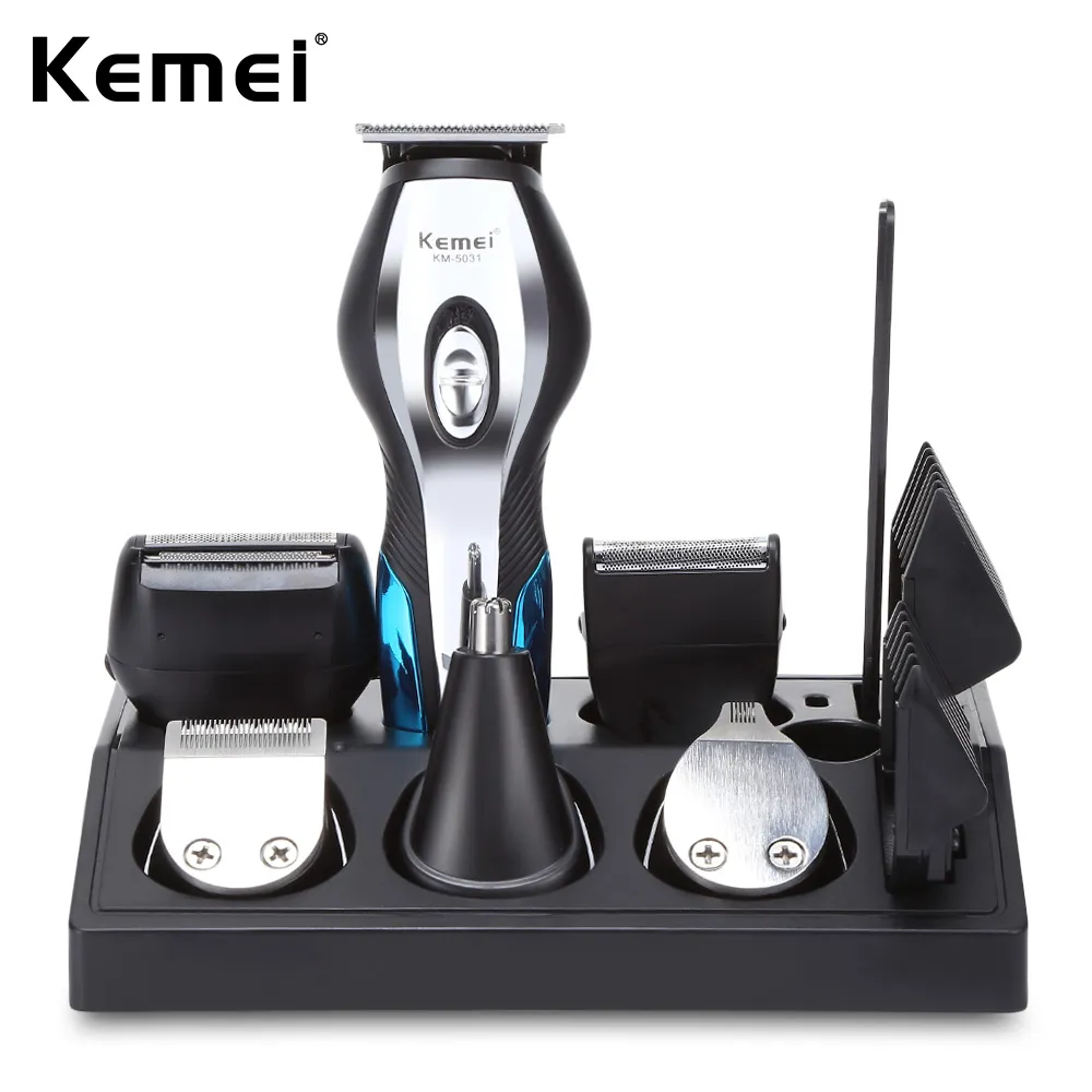 Kemei Tondeuse professionnelle - Rechargeable 11 en1 - NOIR