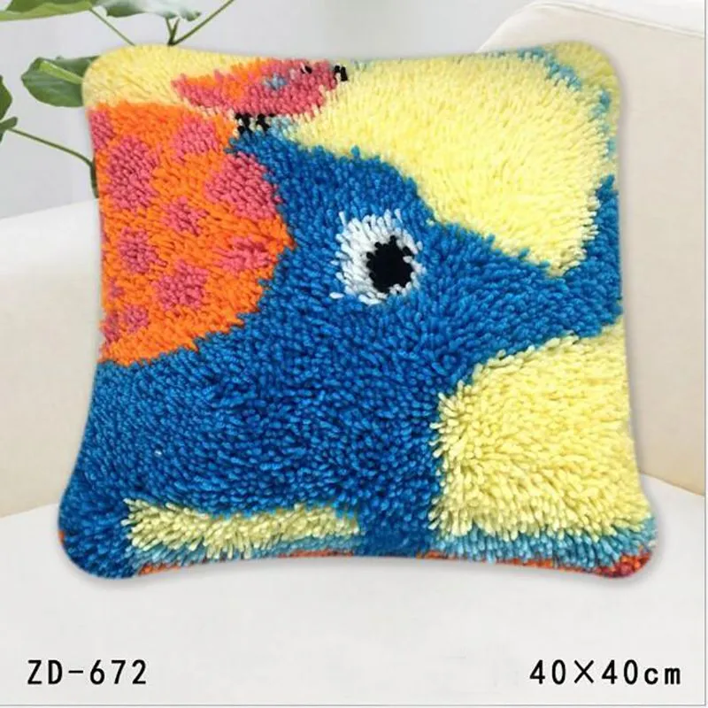 New Animal Pillowcase Diy Gifts Home Decorative Throw Pillow Case Cushion Cover Woolen Square Cute Cartoon Elephant Handicrafts