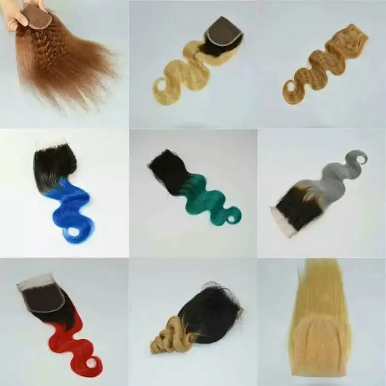 Chiusura in pizzo umano 4x4 capelli brasiliani attaccatura dei capelli capelli del bambino parte libera chiusura in pizzo nero 50g capelli vergini NON LAVORATI donna marley