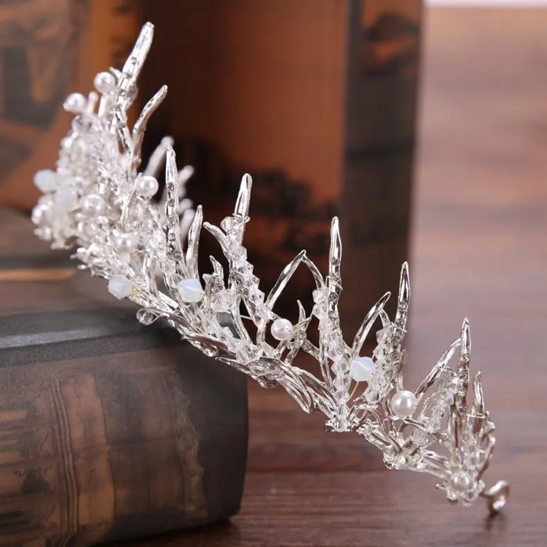 Muhteşem Köpüklü Gümüş Büyük Düğün Için Diamante Pageant Tiaras Hairband Kristal Gelin Taçlar Gelinler Başlığı Gümüş Altın HTJ001