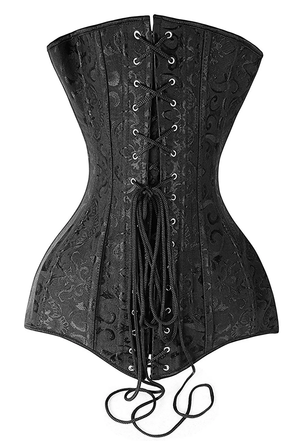 thumbnail image 2 of Women's 26 Spiral Steel Boned Waist Trainer Corset – Underbust, Lace Up, Bustier Shapewear, Size S 2 of 3