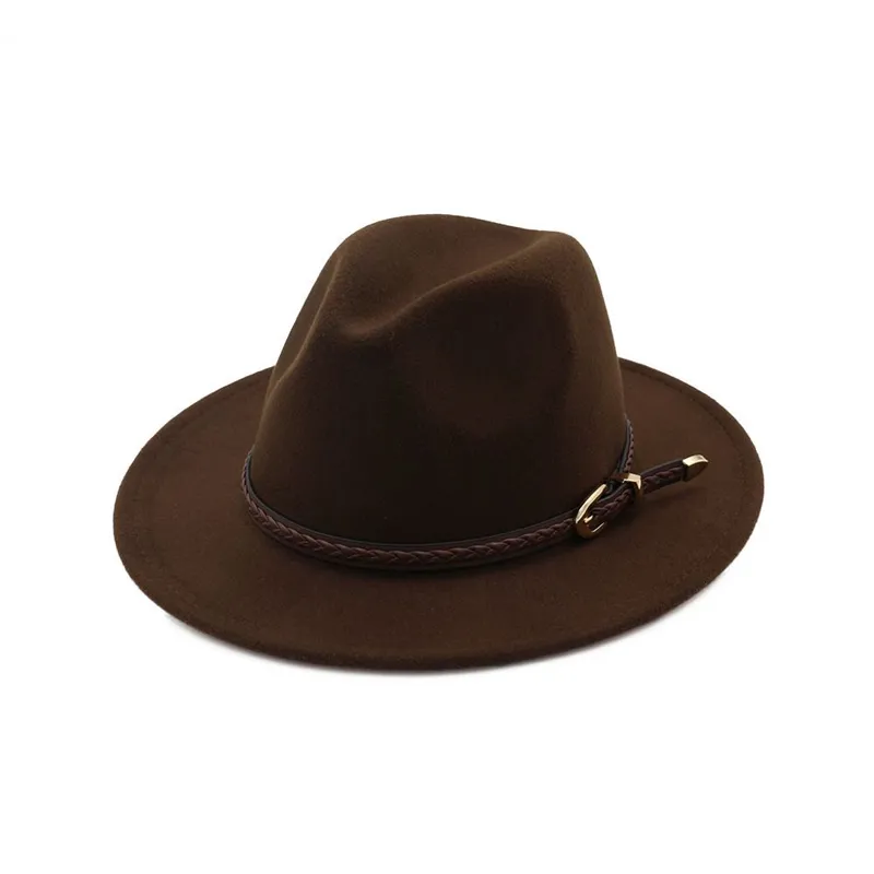 Wide Brim Polyester Cotton Fedora Hat Unisex Trilby... From  display picture 1