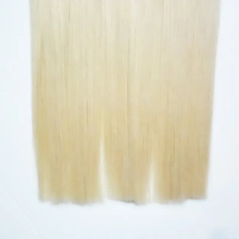 カプセル本物の髪の上の造られたまっすストレートフラットチップの人間の髪＃613漂白金髪の300年代の漂白剤のブロンド300年代のベンドのケラチンスティックチップ