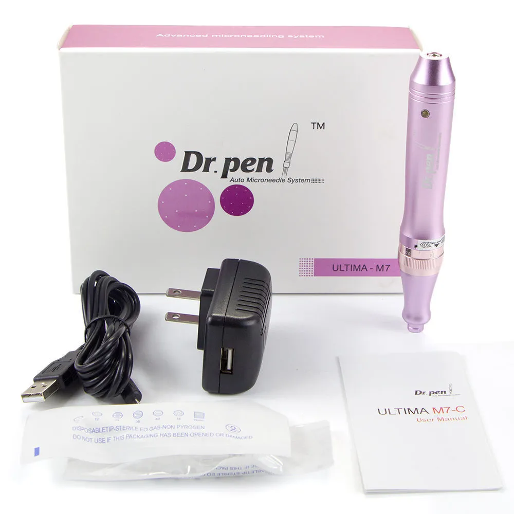 M7-C DR PEN + 10 SZTUK 12 Kaseta igła Auto Micalonedle System Anti-Aging Regulowane Igły Długość 0,25mm-2,5 mm Dermapen