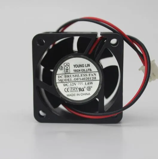 Den ursprungliga 4cm 4020 12V 1.6W DFS402012H Yonglin 2 Line Fan