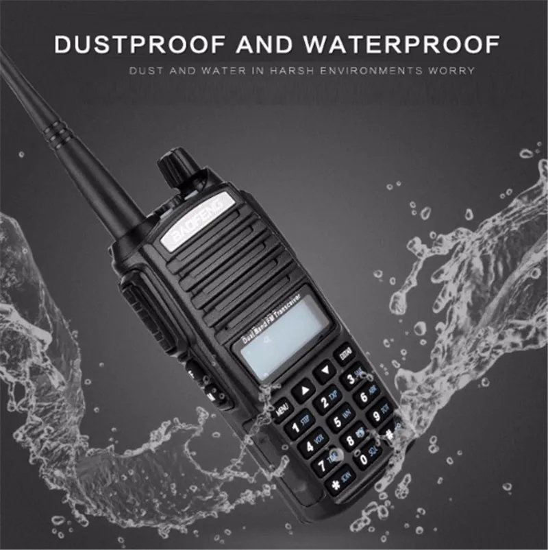 BAOFENG UV-82 VHF UHF Dual Band 136-174/400-520MHz 2-PTT 5W Two Way Radio by DHL