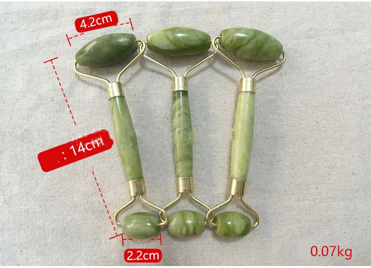 Naturlig Jade Roller Face Massager Tunn Lound Weight Beauty Care Massage Tool