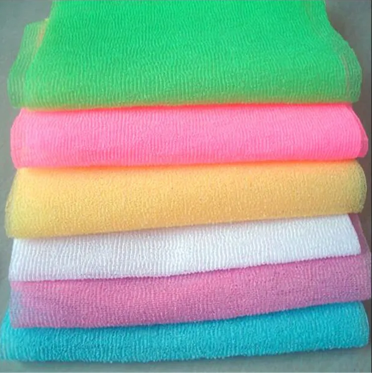 30 * 90 cm Salux Nylon belleza exfoliante de la piel de baño de ducha de ducha de tela de Japón toalla Back Scrub cepillos de baño de múltiples colores WX9-440