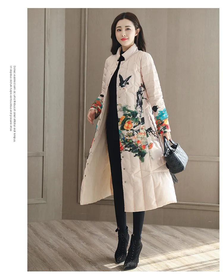 Cotton Made Winter Hongkong Chinese Style Female Knee Length Trench Coat Folk Style Cotton Padded Warm Jacket Traditional Stamp Tide Wear From 66 01 DHgate