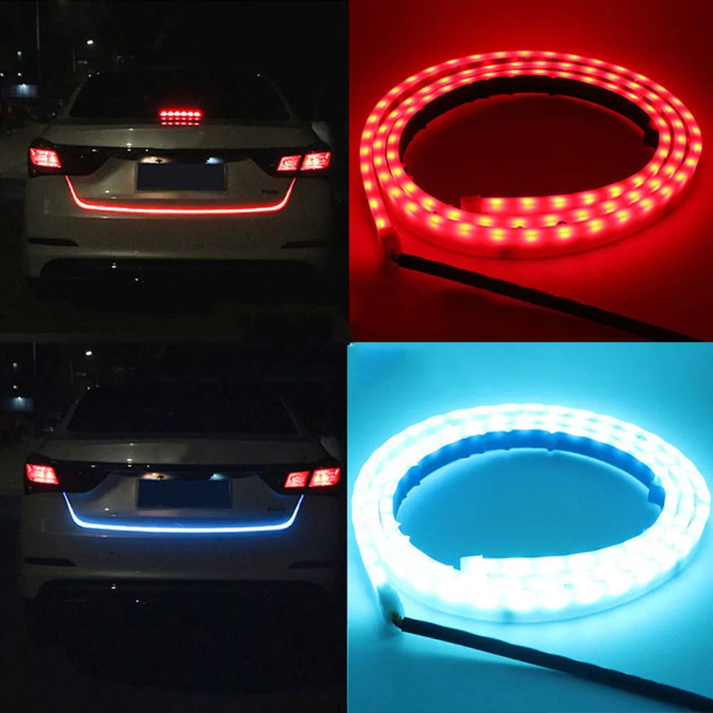 12m 12V RGB Flow Type LED Car Tailgate Strip Waterproof Brake Driving Turn Signal Light Car Styling High Quality8659863