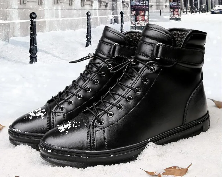 Nuovi Pattini Scarpe Uomo Casual Cuoio Genuino Di Alta Cima