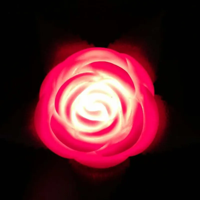 Valentijnsdag Gift Romantische Kunstmatige Kleurrijke LED Rose Bloem Flash Lichtgevende Rose Lamp Bruiloft Decoratie LZ1675