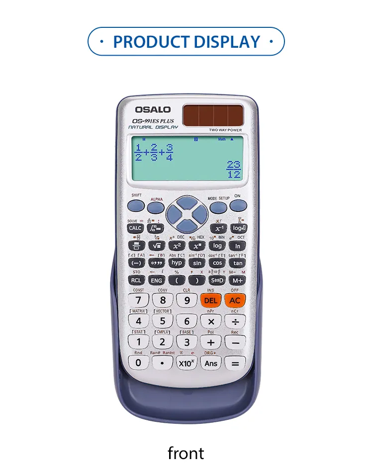 Calculatrice Scientifique Solaire Portable Pliable, Avec Bloc