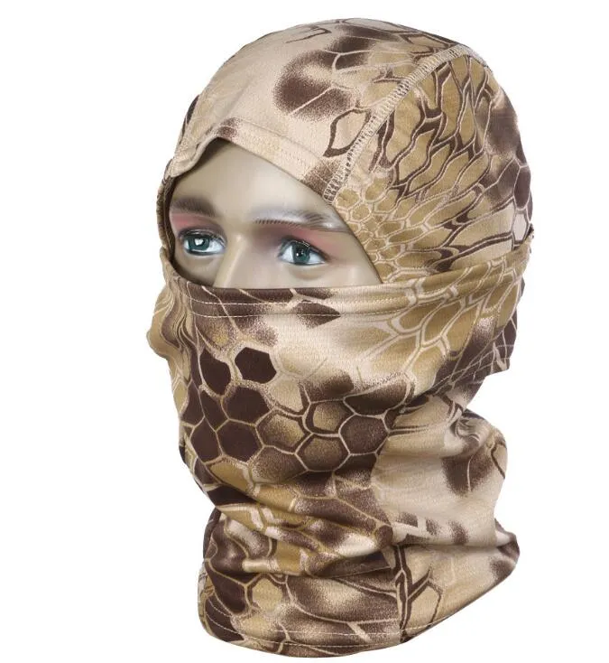 Camuflagem Tático Chapelaria Máscara CS Esportes Ao Ar Livre Cap Bicicleta Ciclismo Pesca Máscaras de Moto Balaclava Esqui Halloween Full Face Máscara