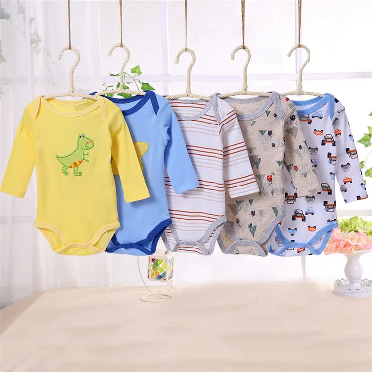 Pagliaccetti neonati in cotone 2018 Tuta bambini estivi Primavera Autunno Vestiti neonati Bebe Vestiti generali Colori misti Invia a caso