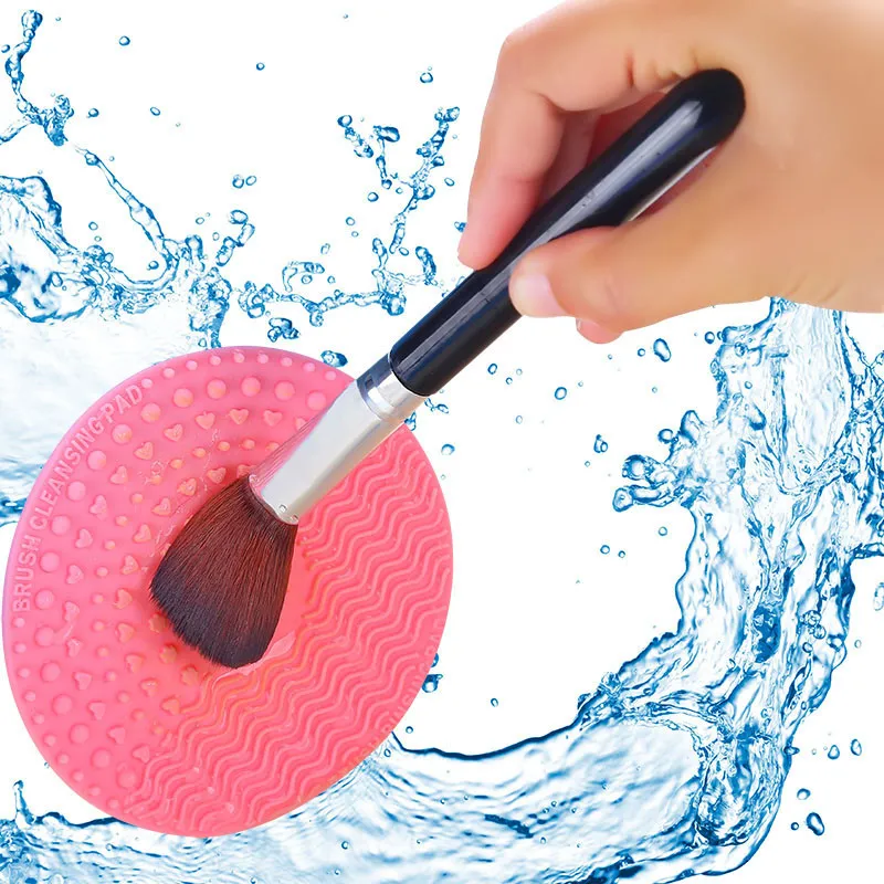 100 pièces brosse de maquillage en Silicone type aspiré brosse cosmétique nettoyant nettoyage épurateur conseil tapis outils de lavage tampon outil à main