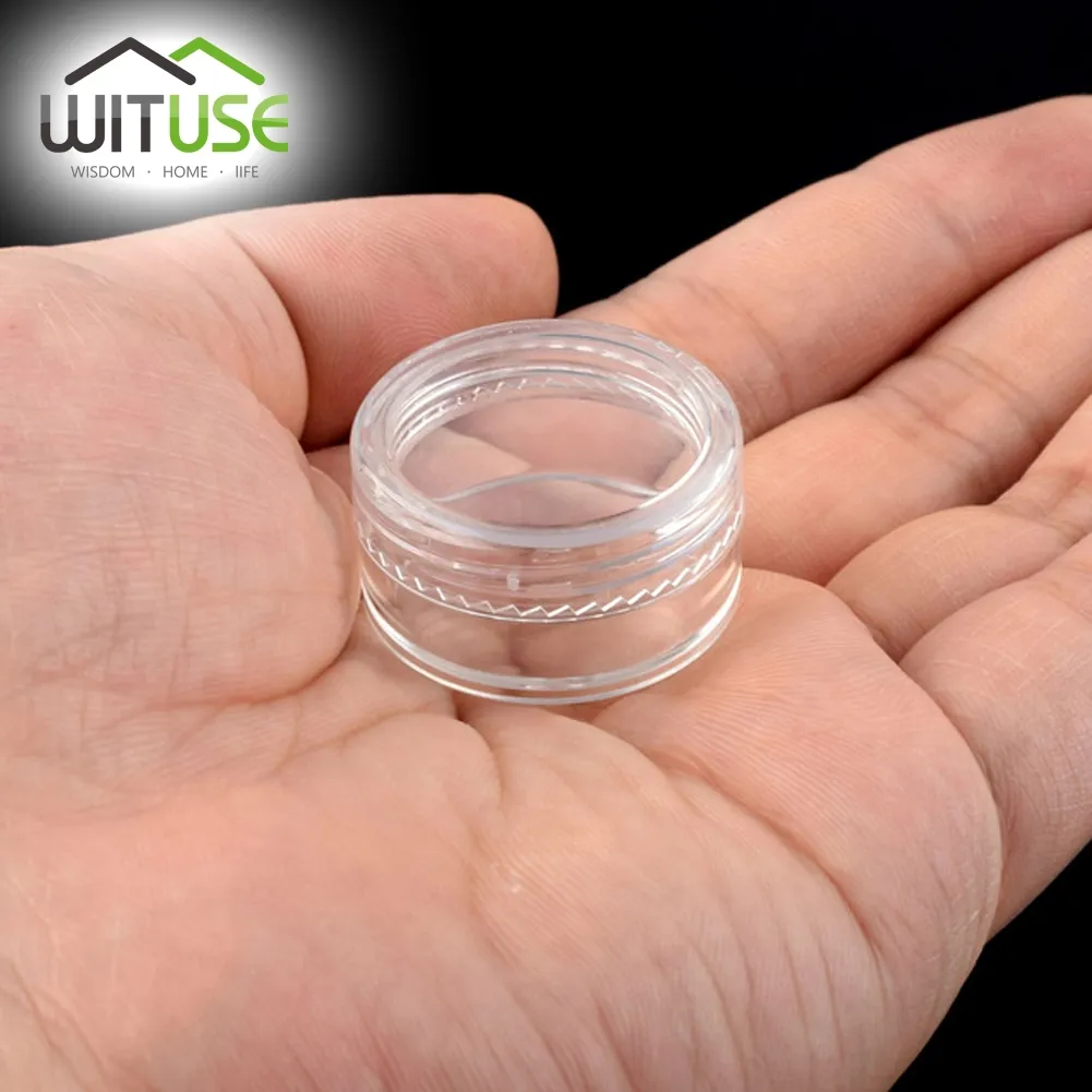 100pcs 5g 3g (5ml,3ml) Clear Diamond Empty Acrylic Container for Cosmetic Cream Jewelry Empty Jar Pot Eyeshadow