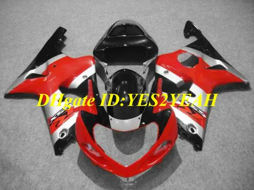 Gsr1000 K2 00 01 02 GSXR 1000 2000 2001 2002 ABS Red silver black Fairings set+Gifts SM06