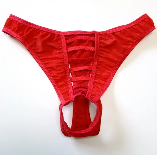 Man Herrhål Öppna Crotch Thongs och G-strängar Låg Rise Sexig Jockstraps Gay Underkläder Erotiska Underkläder Tränar Briefs för Man S1015