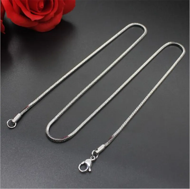 Factory Wholesale 1.5MM 2MM 3MM 316L Stainless Steel Square Snake Chain Necklace Fashion Cool Party Accessories Jewelry For Men and Women