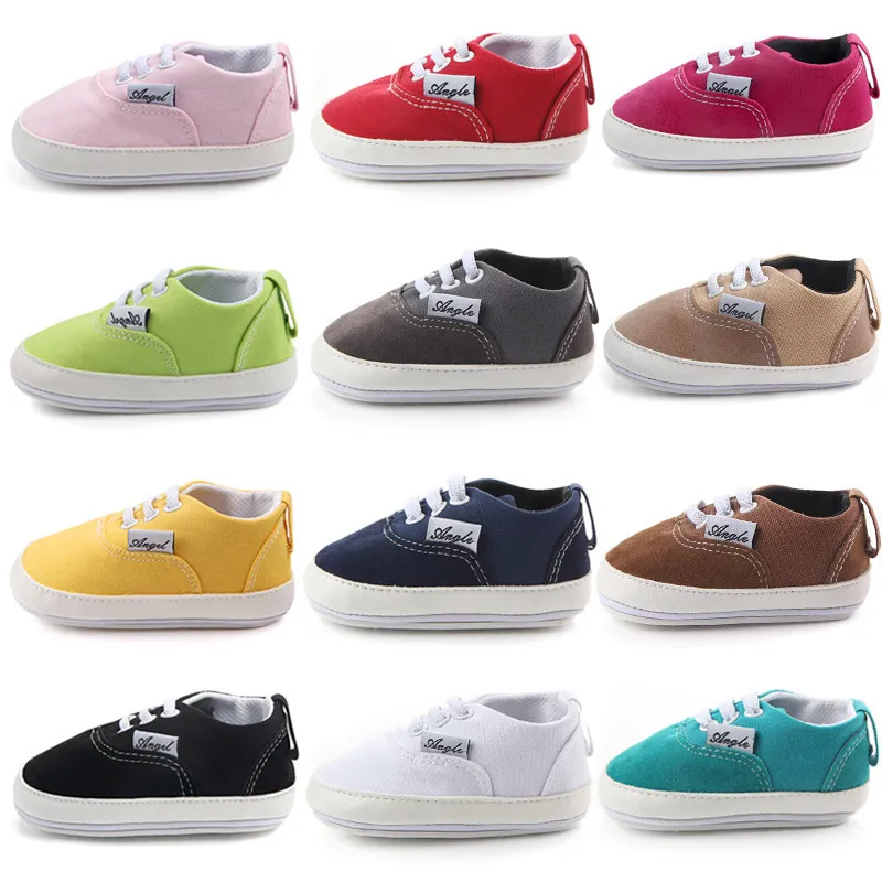 Çocuklar Bebek Yumuşak Alt Yürüyüş Ayakkabıları Erkek Kız Çizgili Kaymaz Sneakers ile 15 Renk Fabrika Fiyat Toptan Sipariş satış 3 Çift Veya Daha Fazla