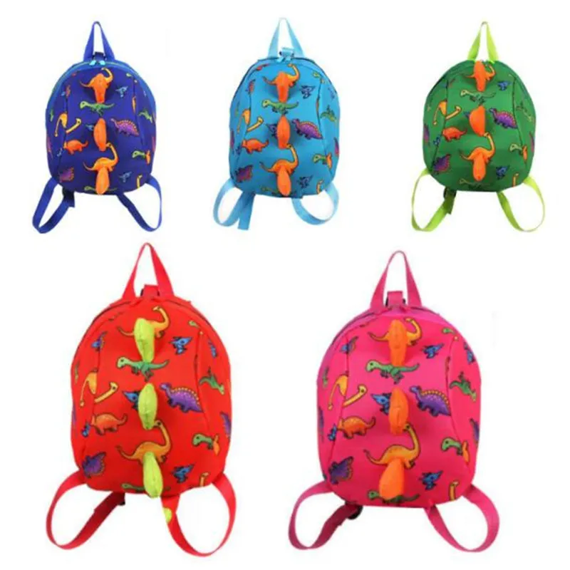 Dinossauro 3D crianças mochila Dos Desenhos Animados Anti Perdido meninas do jardim de infância meninos crianças mochilas saco de escola Bonito Multicolors animais dinossauros lanches