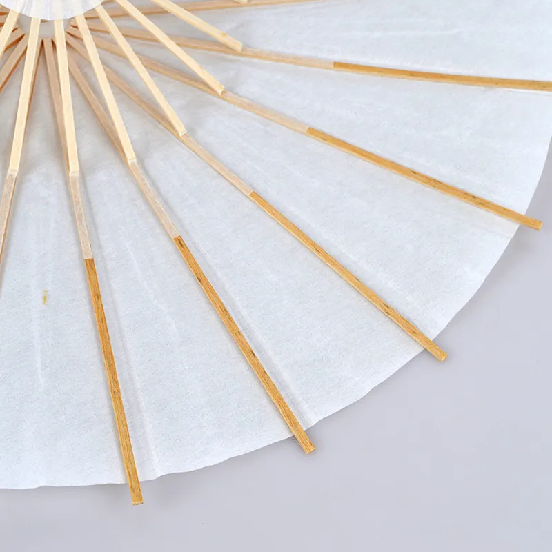 DIY bridal wedding parasols White paper umbrellas Chinese mini craft umbrella Diameter 20/30/40/60cm wedding umbrellas for wholesale
