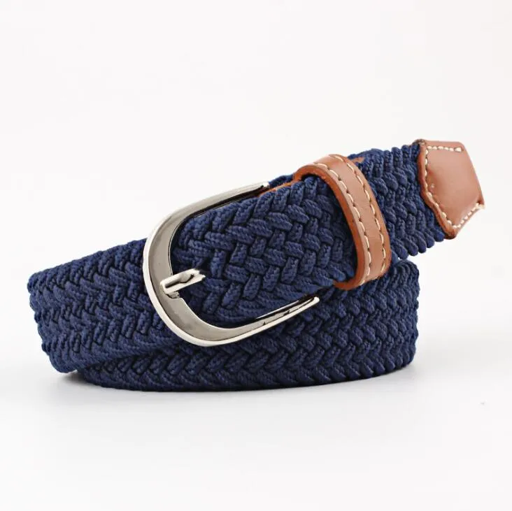 Cinturones hechos a mano hombre Cinturones de Lona Colorida Tela Elástica Trenzas Multicolor