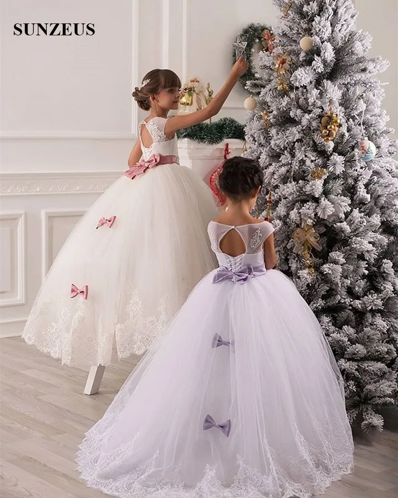Vestido de niña con moño atras deals