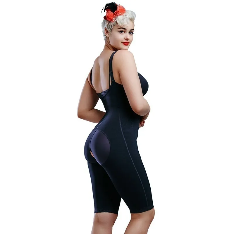 Fajas Colombianas vrouwen Naadloze Dij Slanker Open Buste Shapewear Firm Controle Bodysuit Full Body Shaper Plus Size2663