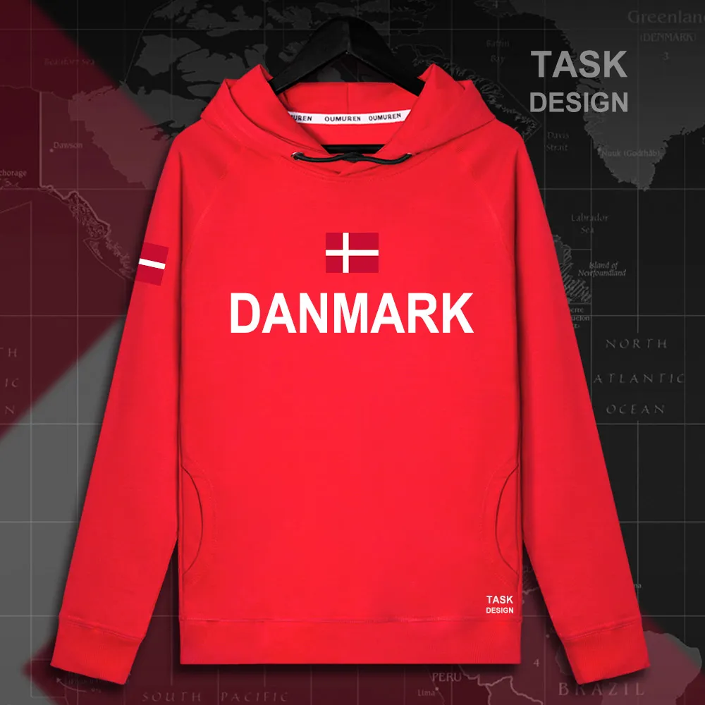 Dinamarca Danish Danmark DK DNK Sudadera Con Capucha Para Hombre