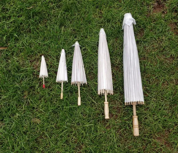 Enfants DIY Peint À La Main Papier Vierge Parapluie Blanc Art Artisanat De Mariage De Mariée Parasols Parapluies Ont De Grandes Petites Tailles SN1038