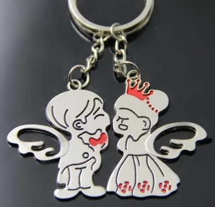 DHL Casual Couple Amour Porte-clés Bande Dessinée Porte-clés Amoureux Porte-clés Femmes Faveur De Mariage Bijoux Accessoire Saint Valentin Cadeau De Noël