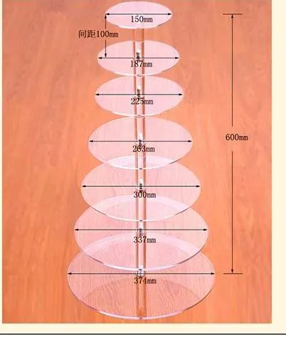 3 слоя чашки торт стенд для еды или украшения Свадьба День Рождения акриловые кекс дисплей-круглый