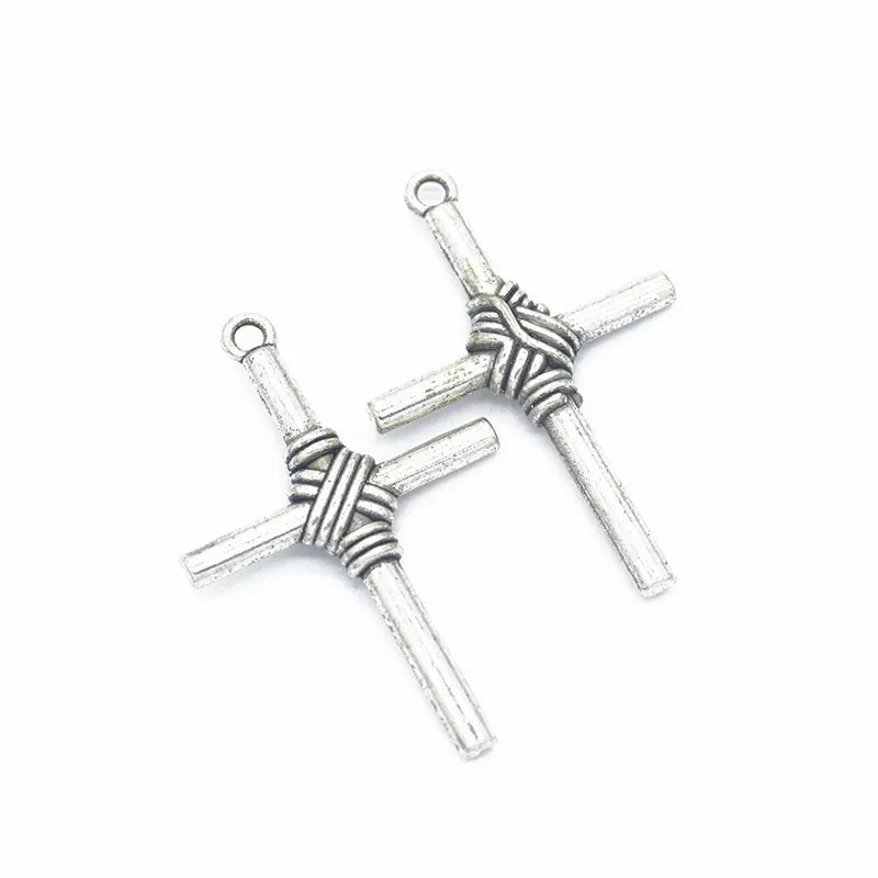 Bulk 100 datorer stor storlek Cross Charms Cross Pendant 49 32mm Bra för DIY Craft Jewelry Making261N