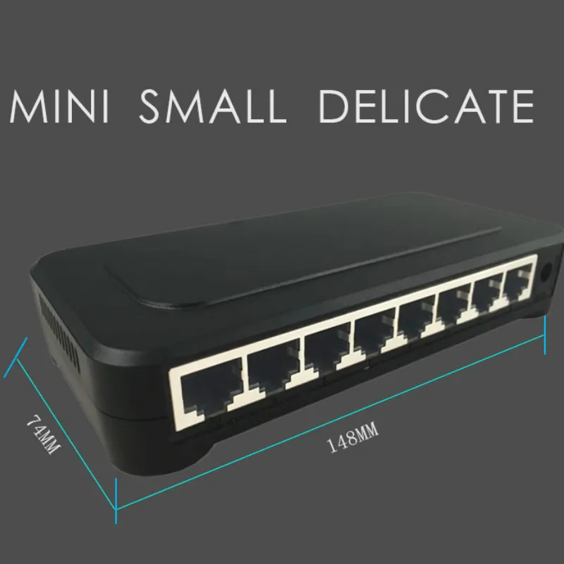 Gigabit 8port 10/100/1000m LAN Port Ethernet RJ45 Hub Mini Network