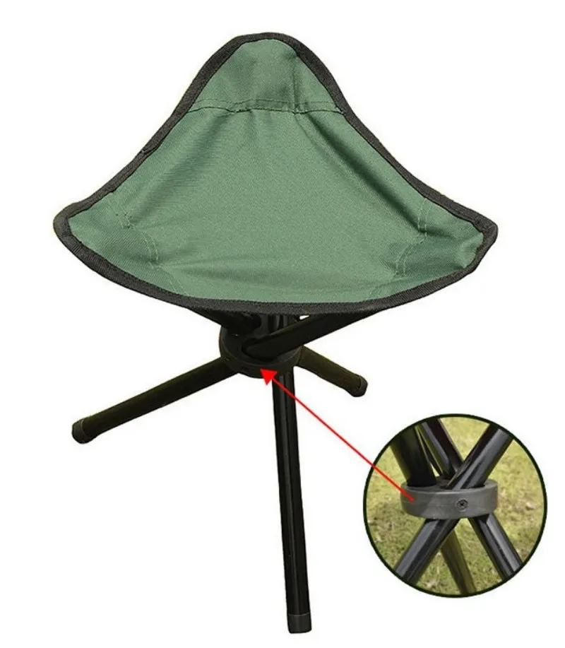Three Legged Stool For Outdootr Camping Hiking Folding Chair Seat Easy To Carry Thicken Fishing Stools Factory Direct 9at B2875616