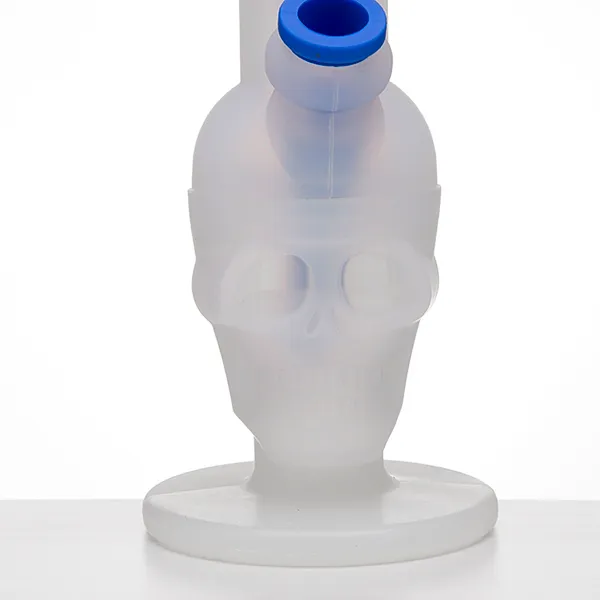 Pipa ad acqua in silicone trasparente con teschio con silicone Dowstem 14mm Giunto femmina Silicon dab rig Narghilè Bong 491