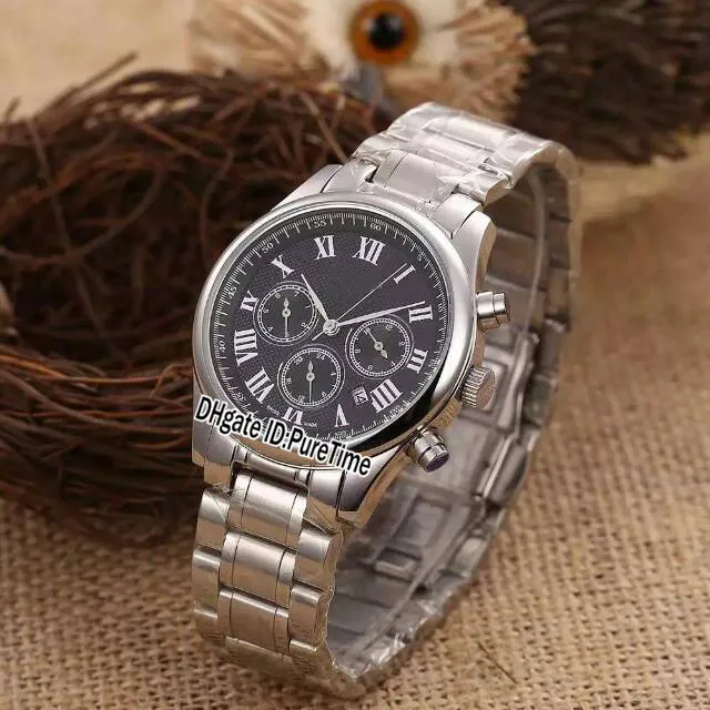 New Master Collection L2 693 4 78 3 quadrante argento automatico giorno data orologio da uomo sportivo cinturino in pelle marrone orologi sportivi economici2912